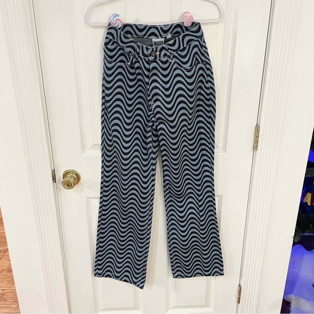 The Ragged Priest Wave Print Dad Light Blue/Black - Jeans - 24 — image 5 of 8